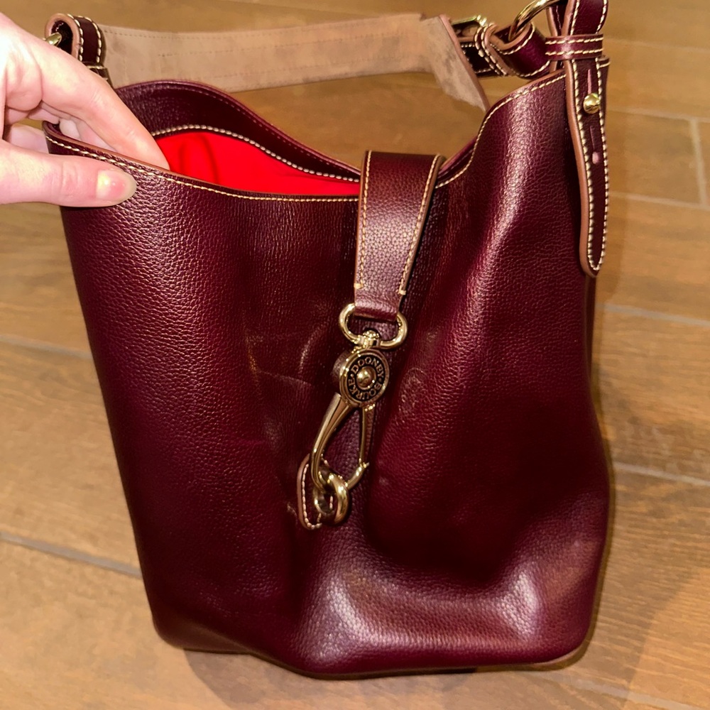 Dooney & Bourke Bordeaux Grained Leather Bucket Bag